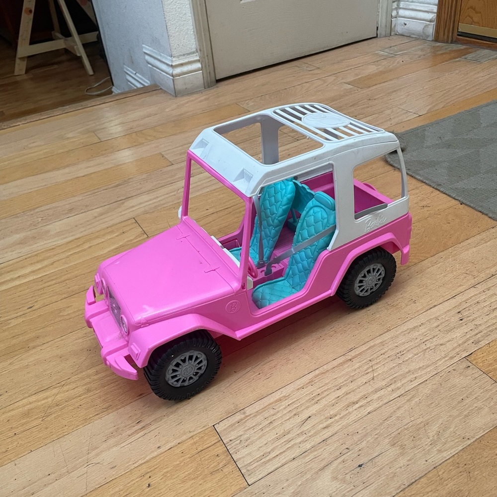 Barbie Doll Jeep Toy Car Pink Mattel. USED!